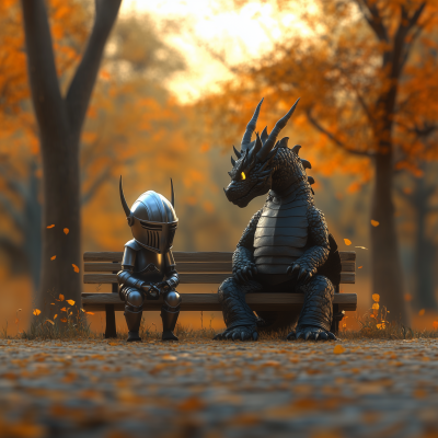 The Sad Dragon and the Knight