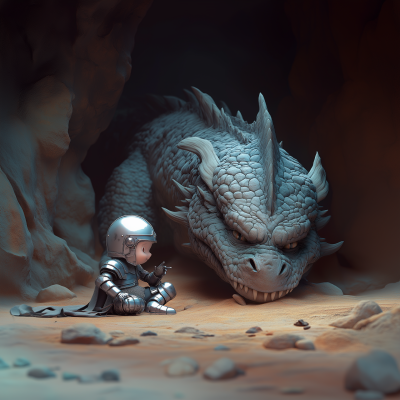 Chibi Dragon and Knight