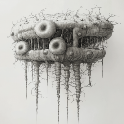 Architectural Drawing of Microbes