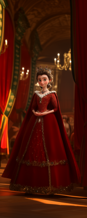 Good Queen in Pixar Style