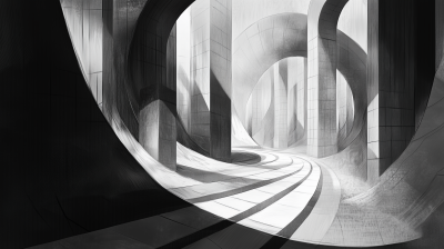 American Art Deco Cybernetics Sketch