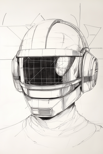 Daft Punk Technical Drawing