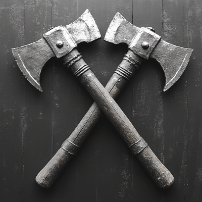 Crossed Viking Axes