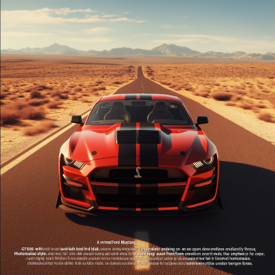 Red Ford Mustang GT500