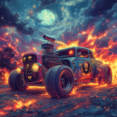 Psychedelic Hot Rod Monster