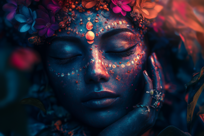 Goddess Earth in Psychedelic Hues