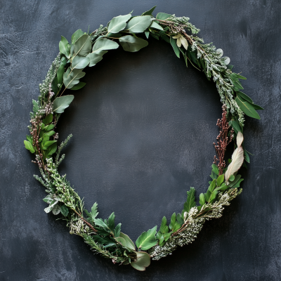 Foliage Oval Frame