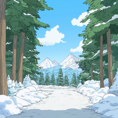 Winter Forest Scene