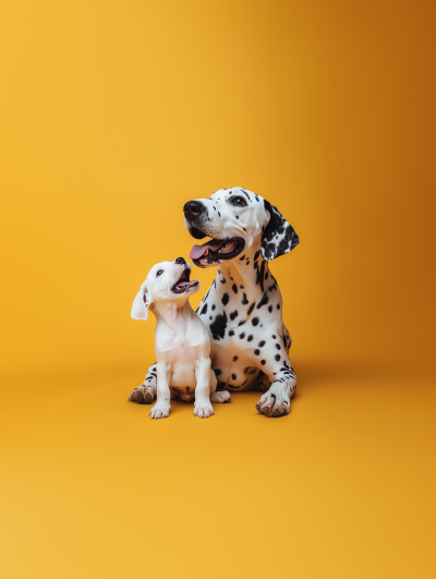 Dalmatians Playing Together