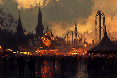 Victorian Fairground at Dusk