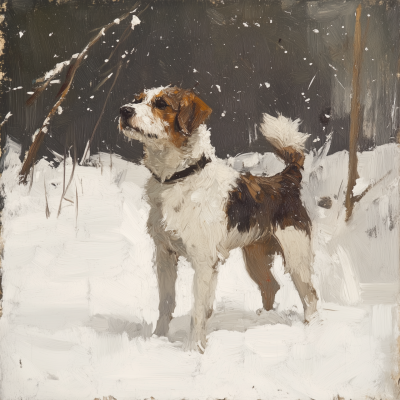 Dog in the Snow