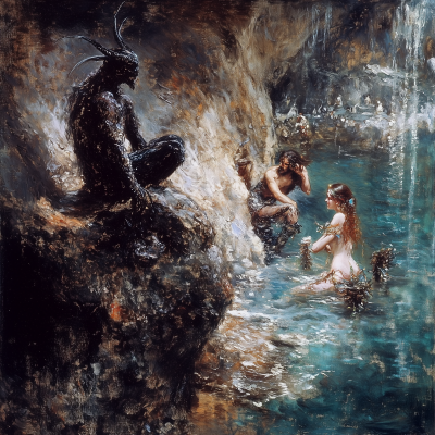 The Devil Luring Mermaids