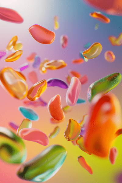 Colorful Gummy 3D Graphic
