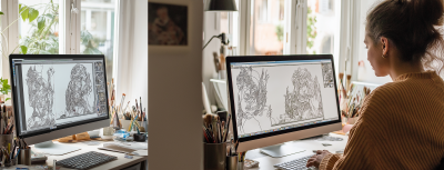 Female Artist at Work