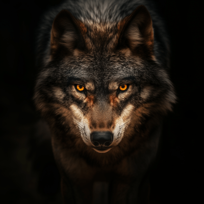 Intense Wolf Gaze