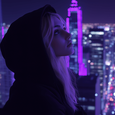 Cyberpunk Cityscape at Night