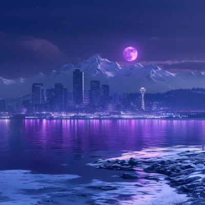 Seattle Skyline at Night