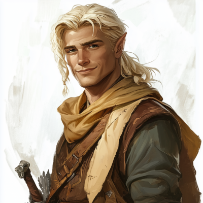 Blond Half Portrait