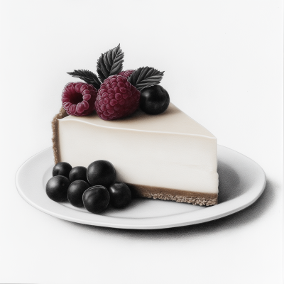 Realistic Cheesecake Drawing