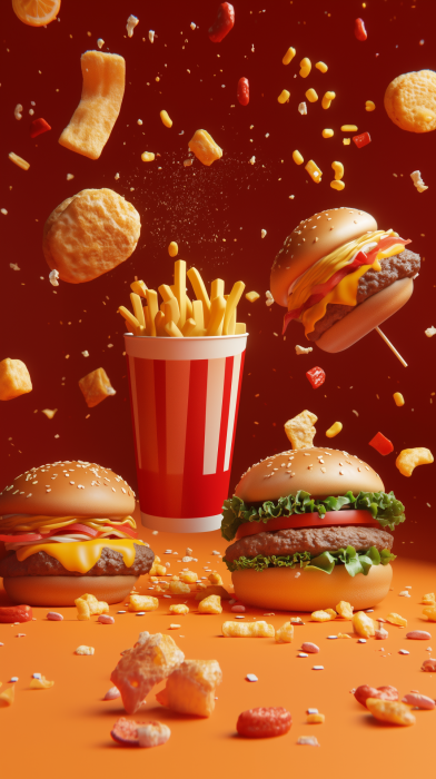 Modern Fast Food Poster