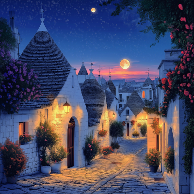Night in Alberobello