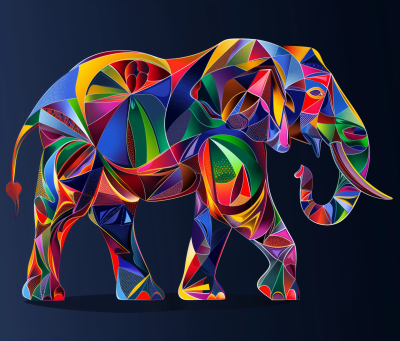 Cubist Elephant