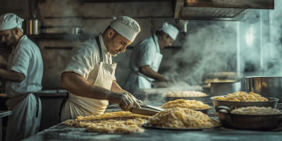 Italian Pasta Makers in Action