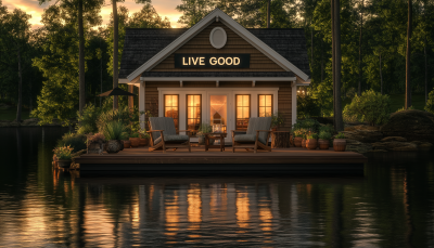 Sunset at the Lakehouse