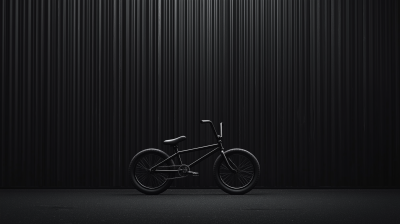 BMX Bike Against Black Wall