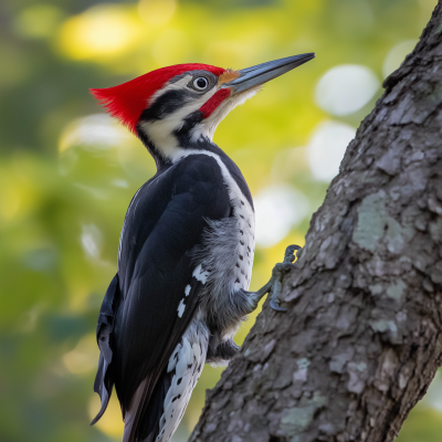 Male Pileated Woodpecker