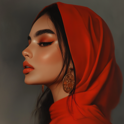 Profile of a Beautiful Arab Girl