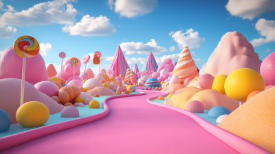 Candyland 3D Render