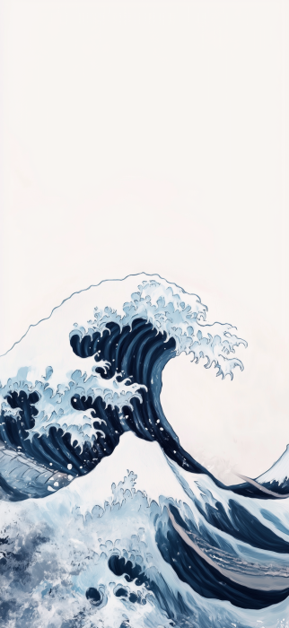 Minimalist Great Wave