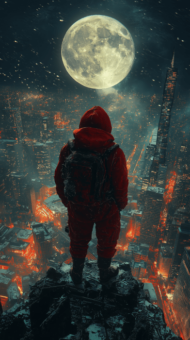 Santa Overlooking the City