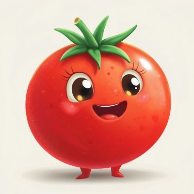 Cute Fun Baby Tomato Illustration