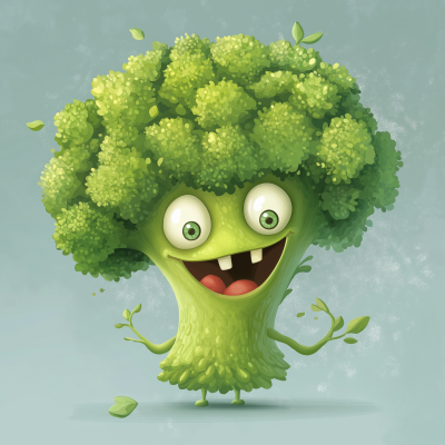 Cute Fun Looking Broccoli