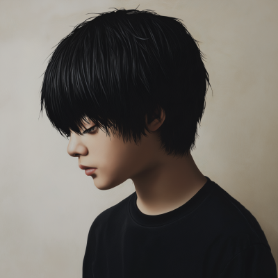 Melancholic Japanese Boy