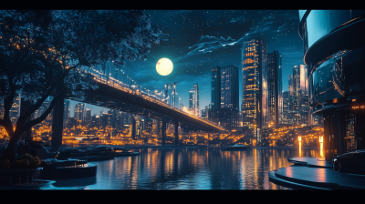 Futuristic City at Night