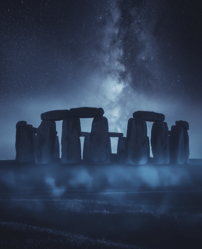 Majestic Stonehenge at Night