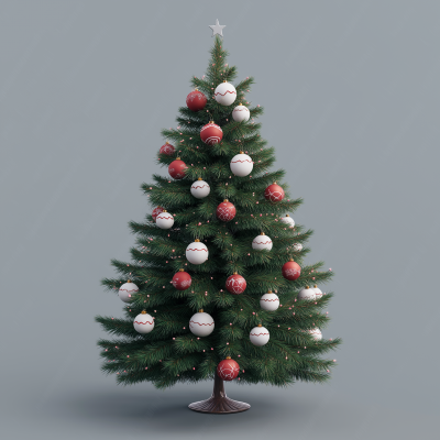 Christmas Tree with North Pole Ornaments