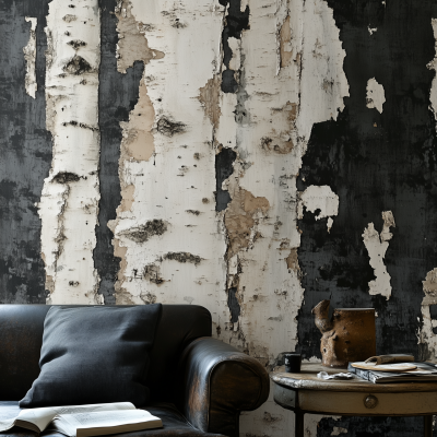 Birch Bark Wallpaper Pattern