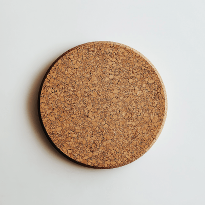 Cork Trivet Overhead