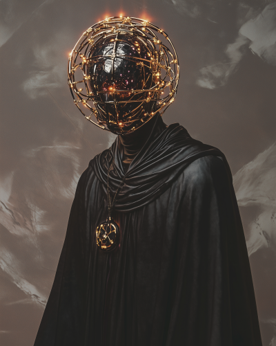 Mysterious Character with Mirror Mask