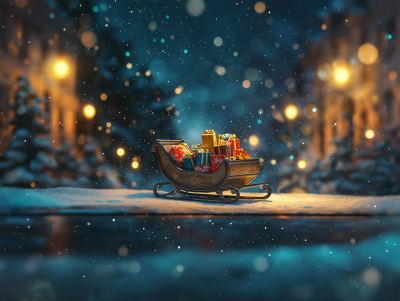 Sleigh Full of Gifts Under Stars