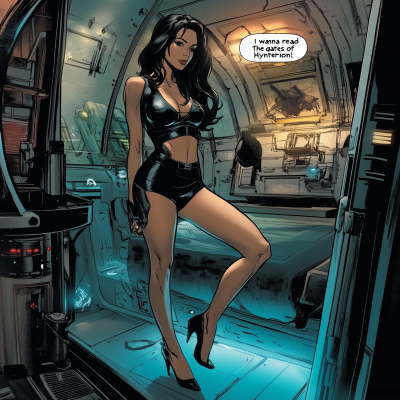 Futuristic Lady in Comics