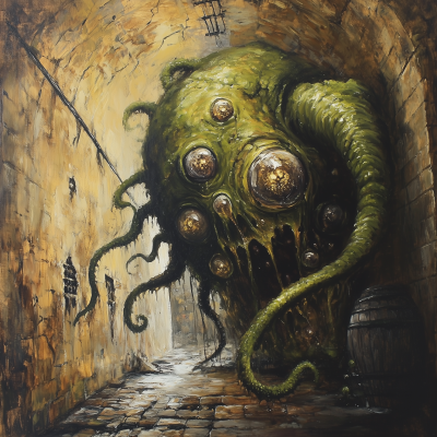 Amorphous Horror in 1920s Wine Cellar