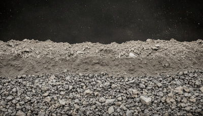 Wall of Sand and Gravel