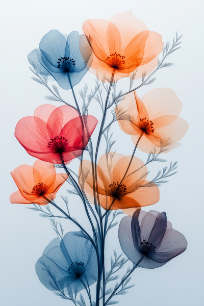 X-ray of Pressed Flowers