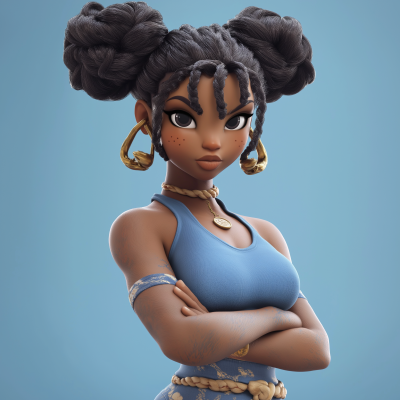 Chun Li in Pixar Style