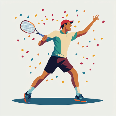 Male Tennis Player Illustration